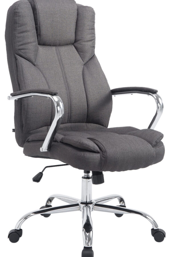 fotel biurowy szary z materiału