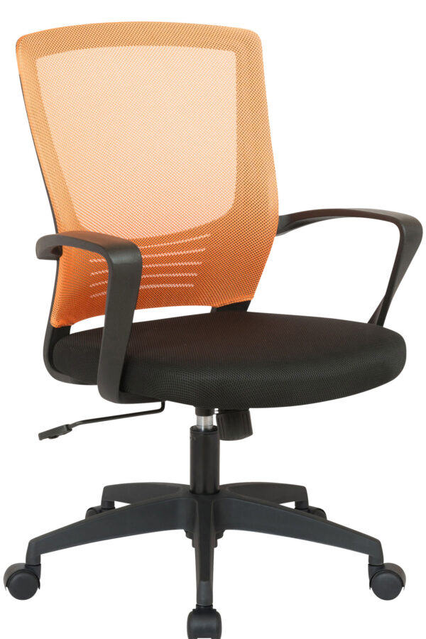 Fotel biurowy obrotowy czarny Pomarańczowy