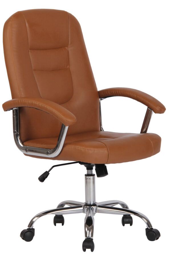 Fotel biurowy obrotowy jasnobrązowy