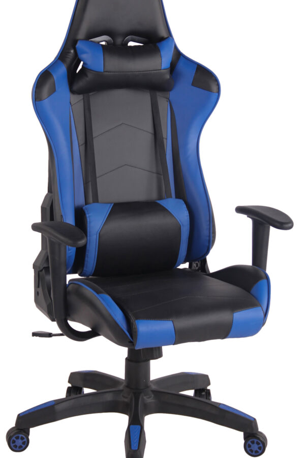 Fotel biurowy obrotowy czarno-niebieski