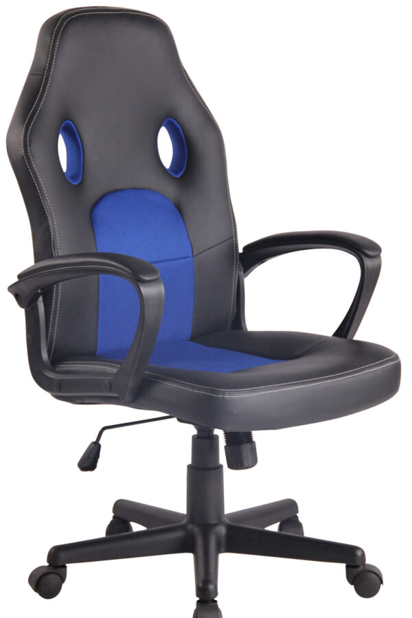 Fotel biurowy obrotowy czarno-niebieski