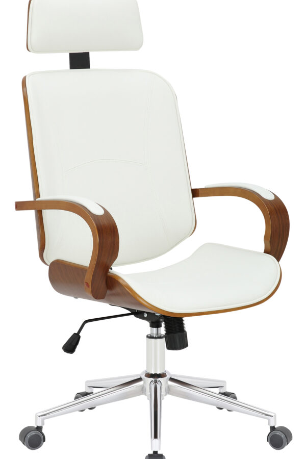 Fotel biurowy obrotowy Orzech biały