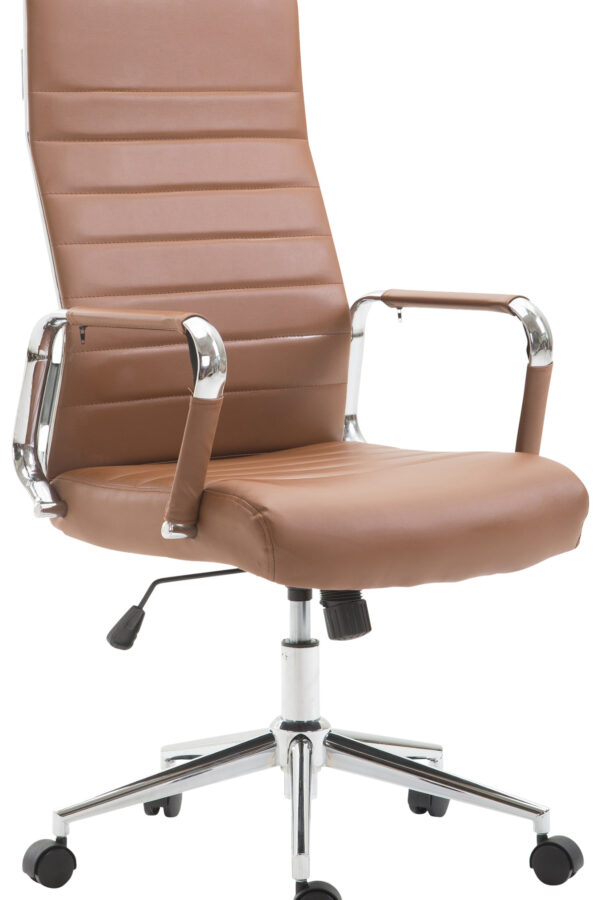 Fotel biurowy obrotowy jasnobrązowy