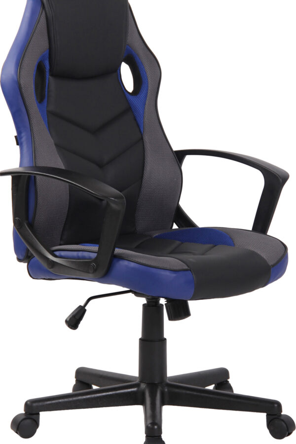 Fotel biurowy obrotowy czarno-niebieski