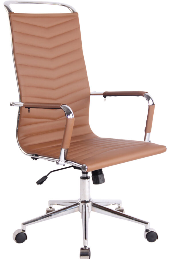 Fotel biurowy obrotowy jasnobrązowy