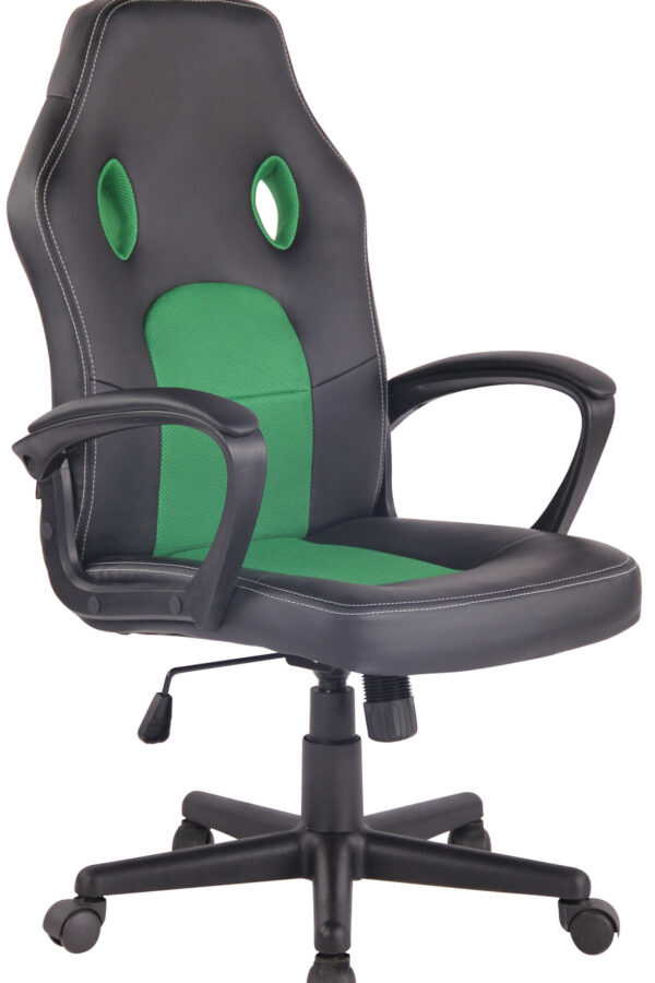 Fotel biurowy obrotowy czarny zielony