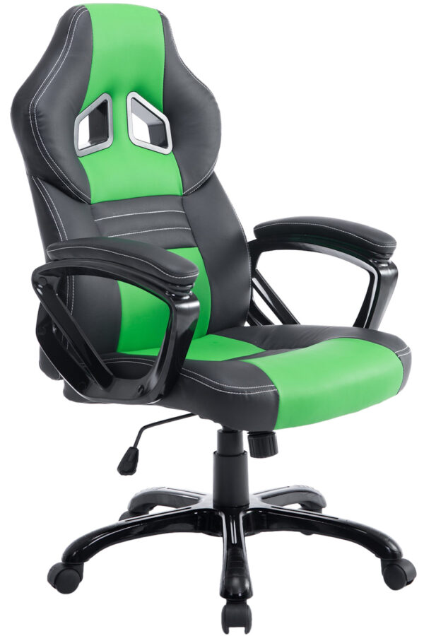 Fotel biurowy obrotowy czarny zielony