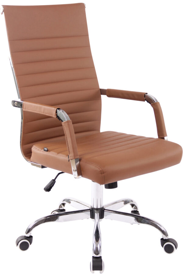 Fotel biurowy obrotowy jasnobrązowy