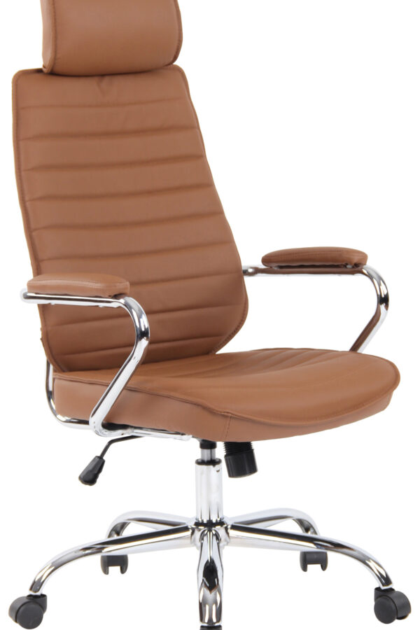 Fotel biurowy obrotowy jasnobrązowy