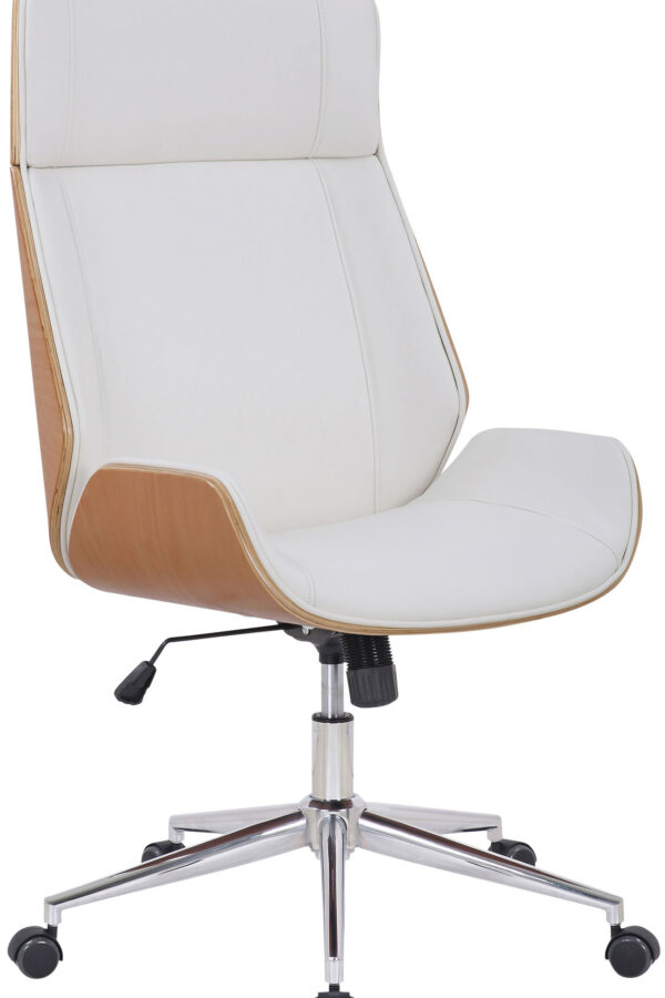 Fotel biurowy obrotowy Natura White