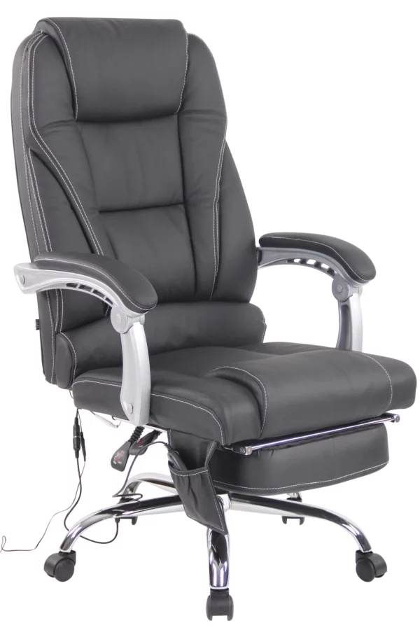 Fotel biurowy z masażem SKÓRA NATURALNA