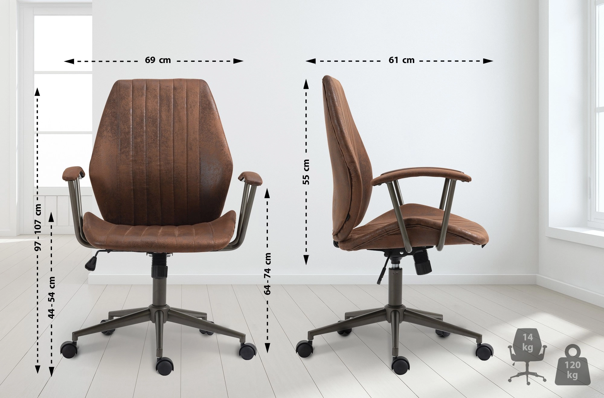 Fotel vintage biurowy - obrazek 3